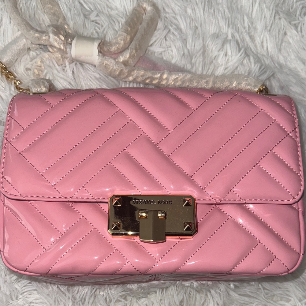 Michael Kors Blush Quilted Crossbody Bag